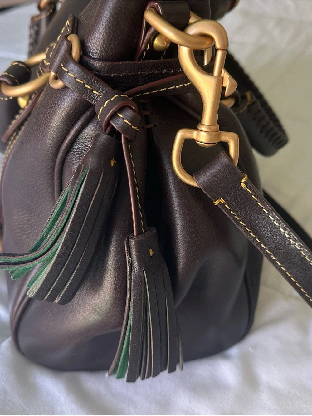 Dooney and Bourke Large Florentine Satchel in Brown Tmoro